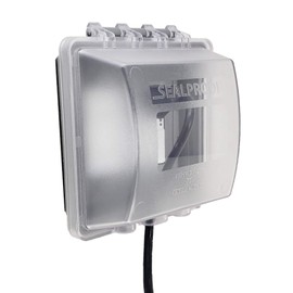 Sealproof 2-Gang Weatherproof in Use Outlet Cover | Two Gang Outdoor Plug and Receptacle Protector, Lockable, UL Extra Duty Compliant, 45 Configurations