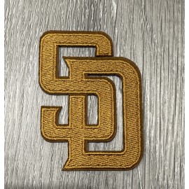 San Diego Padres Gold Patch Logo Embroidered Iron 3x2.25 Inch