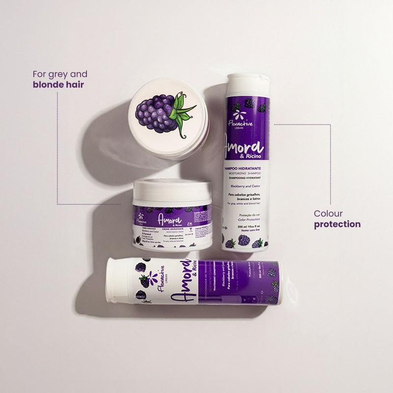 Floractive Blackberry & Castor Moisturizing Shampoo 300ml