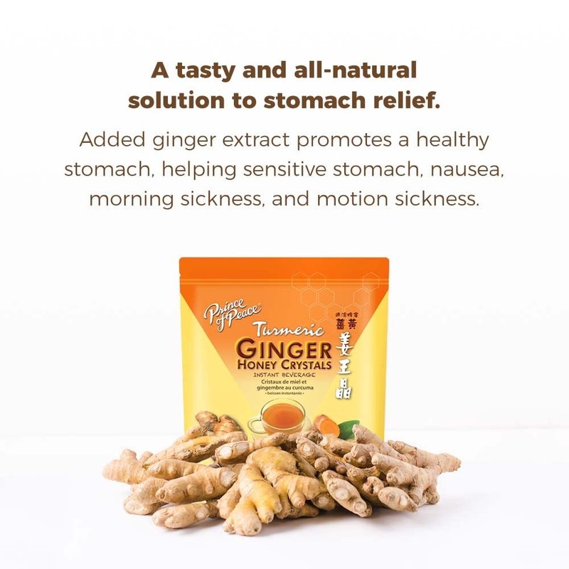 Prince of Peace Instant Ginger Honey Crystals w/Turmeric, 25 Sachets