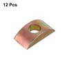 sourcing map M8 Half Moon Nuts Washers, 12 Pcs Iron