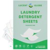 Lucent Globe Sensitive Fragrance Free Laundry Detergent Sheets, 64 Washes,