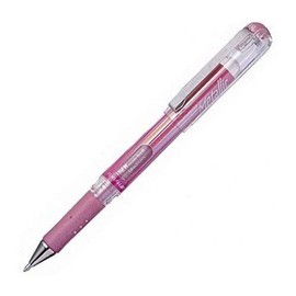 Pentel Pink Gel Pen 1.0mm Hybrid Gel Grip DX Metallic Pen- Medium
