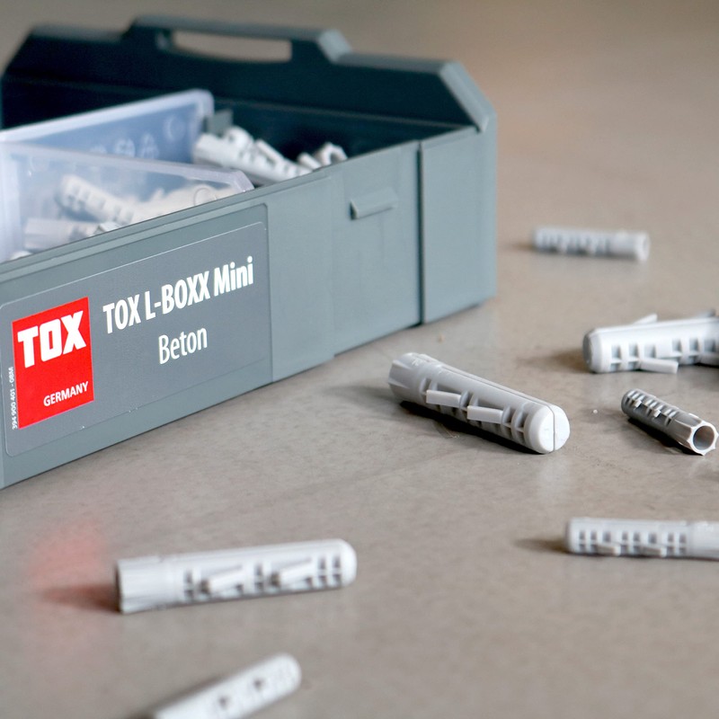 TOX L-Boxx Mini Concrete, 296 Pieces, Individually Adjustable, Stackable, with