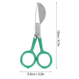 Mini Portable Carpet Scissors, Stainless Steel Tufting Carpet Shears, Duckbill Hairball Trimming Cutter Tools, for Decal Work, Rug Making, General Arts, Crafts (Green)
