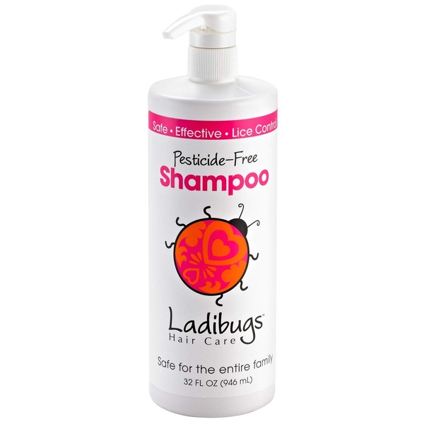 LADIBUGS Lice Prevent Shampoo 32oz Family Size | Natural, Essential Oils, Sulfate-Free| Keep Lice Away!