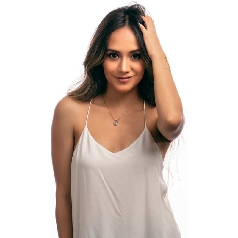 LuckyLy Collares para Mujer Oro Rosa 18K Plata Zirconia Cúbica