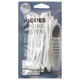 HICKIES Elastic Tie-Free Shoe Laces (2.0 New), White