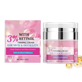 Instant Face Lift Cream with 3% Retinol,Collagen & Hyaluronic Acid,Neck Firming Cream,Anti-Aging Moisturizer Cream for Tightening for Women & Men on Neck & Décolleté Lifting, Wrinkle,1.7 FL OZ