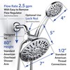AquaDance 7" Premium High Pressure 3-Way Rainfall Combo with Stainless