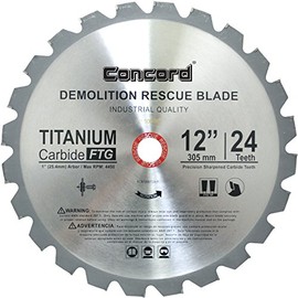Concord Blades RCB1200T024HP 12" 24 Teeth TCT Demolition Rescue Carbide Saw Blade