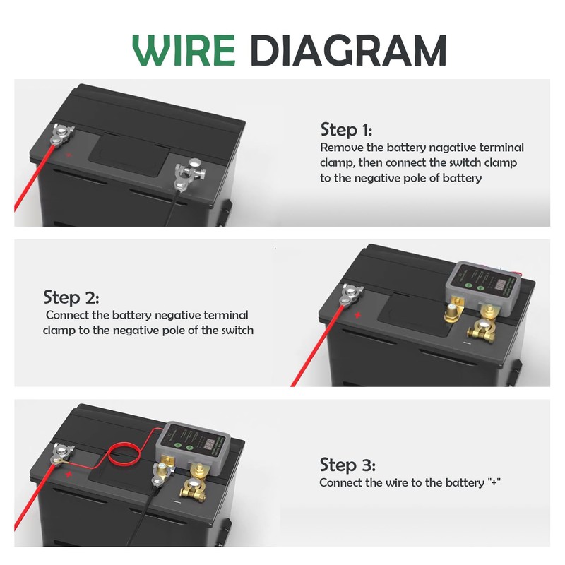 DZG Remote Battery Disconnect Switch DC 12V 240A Anti-Theft Car