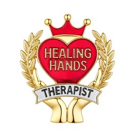 Physical Therapist Gifts, OT, Massage Therapist Healing Hands Brooch Pin