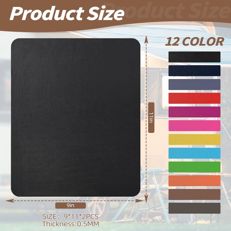 Waterproof Fabric Repair Patch, 9×11Inch 2 Pcs Self-Adhesive Fabric Repair