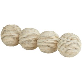 Deco 79 Orbs & Vase Filler, 4 Pieces Small Size, Beige