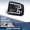 LED Headlights w/Harness Fit 2005-2007 F250-F550, 05 Excursion