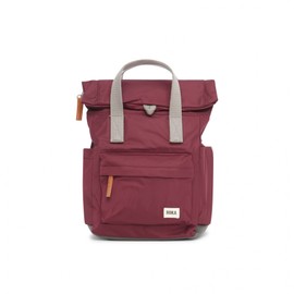 ROKA London Canfield B Small Sustainable Nylon Backpack Burgundy, One Size