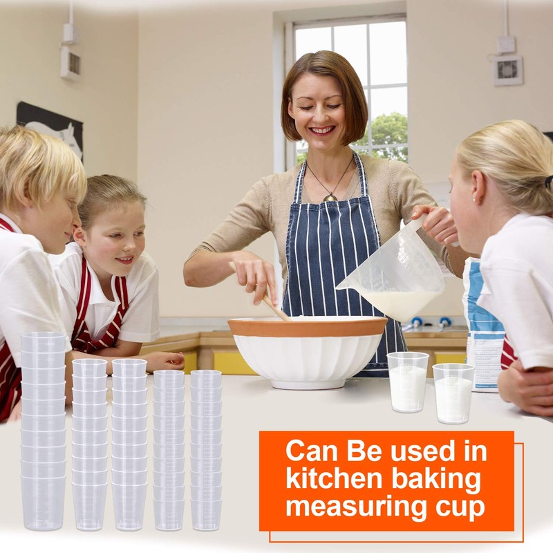 50 Pcs Plastic Measuring Cups, Resin Mixing Cups, Epoxy Mixing