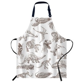 Smooffly Aprons for Home Kitchen A06, Dinosaurs