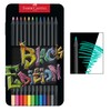 Faber-Castell 116413 Blackwood Colouring Pencils, Black Edition, 12-Piece Metal Case