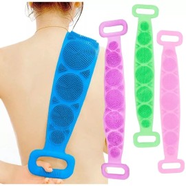 Veraly Cepillo Corporal De Silicona Para Baño Espalda Doble Cara F