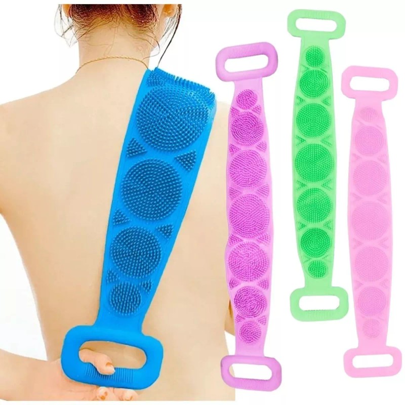 Veraly Cepillo Corporal De Silicona Para Baño Espalda Doble Cara