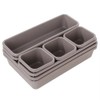 8-Piece Adjustable Drawer Organizer Set, Plastic Storage Trays for Makeup,