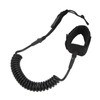 Surfboard Leash High Elasticity TPU Black Adjustable Coiled Surfing Leg