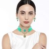 Aheli Kundan Pearl Choker Multi Layered Collar Aretes Set Joyería