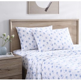 Stone Cottage - Full Sheets, Cotton Percale Bedding Set, Crisp & Cool Ideal Bedding Set (Floral Breeze, Full)
