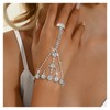 KYHNG Wedding Bridal Rhinestone Flower Hand Chain with Ring Summer