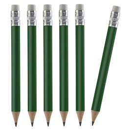 TH Golf 100pcs Golf Pencils, 4 Inch Mini Pencils Half Pencils with Eraser Sharpened Wood Mini Round Pencils for Schools Wedding Toddlers Home Corporate Multiple Colours (Dark Green)