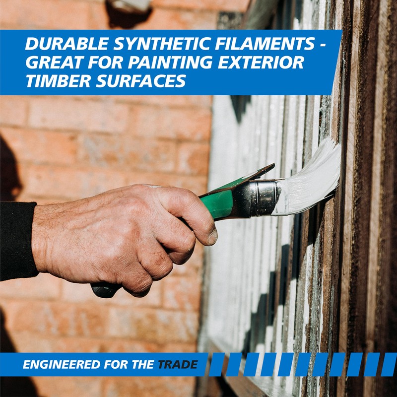 Harris Trade Angled Timbercare Brush 4.75", Wood, Black