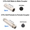 RUNCCI-YUN Pack of 4 3-Pin XLR to XLR Gender Changer
