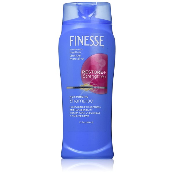 Finesse Restore + Strengthen Moisturizing Shampoo, 13 oz (Pack of 6) Moisturize & Repair Dry or Damaged Hair for Soft, Healthy Looking Hair
