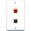 RiteAV 1 Port Shielded Cat6 Ethernet 1 Port Cat6 Ethernet