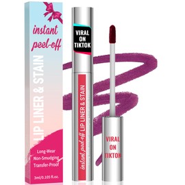 iMethod Lip Stain - Lip Liner Stain Peel Off, Natural Long Lasting, Waterproof Stay On All Day, Transfer-Proof, Highly Pigmented, Instant Color, PLUMPED
