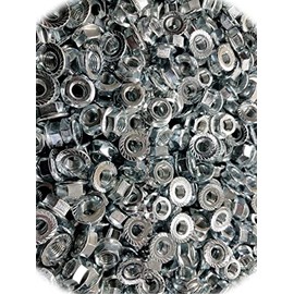 (Qty 250pcs) M8-1.25 Serrated Flange Lock Nut 10.9 Spin Wiz Nut 13mm Hex 8mm x 1.25 Hardware Fastener Kit Set RV7904S
