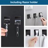 Diesisa Razor Holder for Shower + Adhesive Wall Hooks, Premium