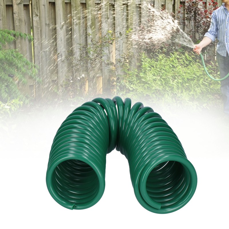 7.5M Coiled Water Hose Retractable Water Pipe Sprayer Connector Garden