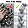 Universal Adjustable Socket Wrench for 10-19mm Fasteners - 2 Piece