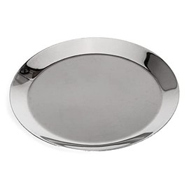 NKlaus 3 x incense plates, stainless steel, 8 cm, incense accessories, incense plates, 2976