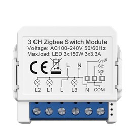 Snblzhef Tuya Zigbee Zero Fire Smart Switch Module Two-Way Control Support Voice Control DIY Home Automation 3 Gang