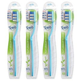 Tom's of Maine Naturally Clean Toothbrush, Soft, 4-Pack