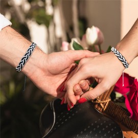 Raicegs Matching Bracelets for Best Friend Couple Gifts for Boyfriend Girlfriend Birthday Wedding Gifts for Her Him Women Men Friendship Matching Couples Stuff Relationship Gifts