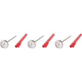 Taylor Precision Products 3512 Instant Pocket Thermometer, 0-220 Deg F, Red, 3 Pack
