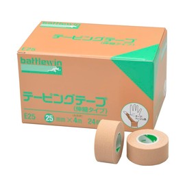 Nichiban Battlewin Taping Tape (Stretchable) 24 Rolls 1.0 in x 13.1 ft (25 mm x 4 m) (Stretched) E25