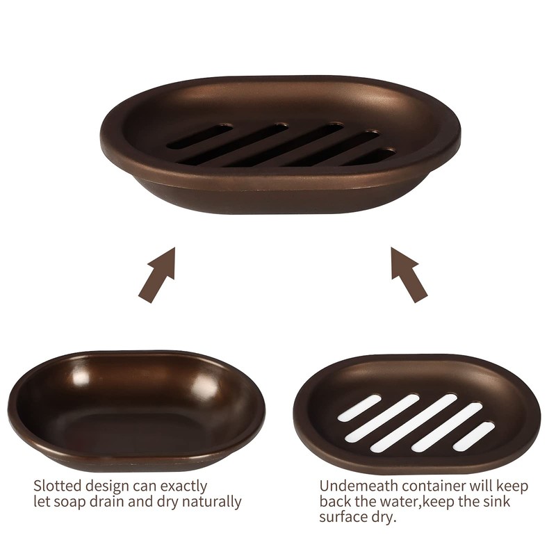 Topsky 2 Pcs Soap Dish for Shower, Double Layer Draining