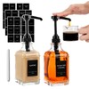 BIGIVACA Coffee Syrup Dispenser 16 oz 2 Pack,Clear Glass Syrup