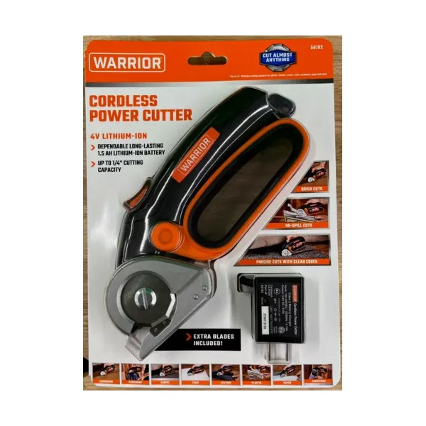Warrior 4 V Power Cordless Cutting Tool Self Sharpening Blade